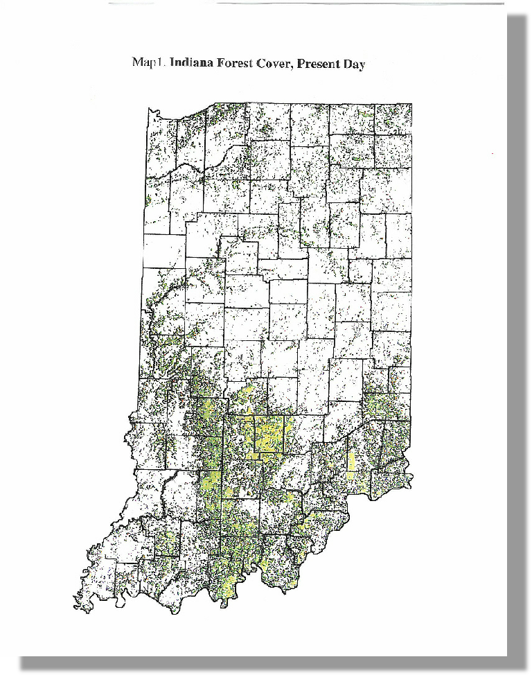 Indiana Forest Cover, Present Day